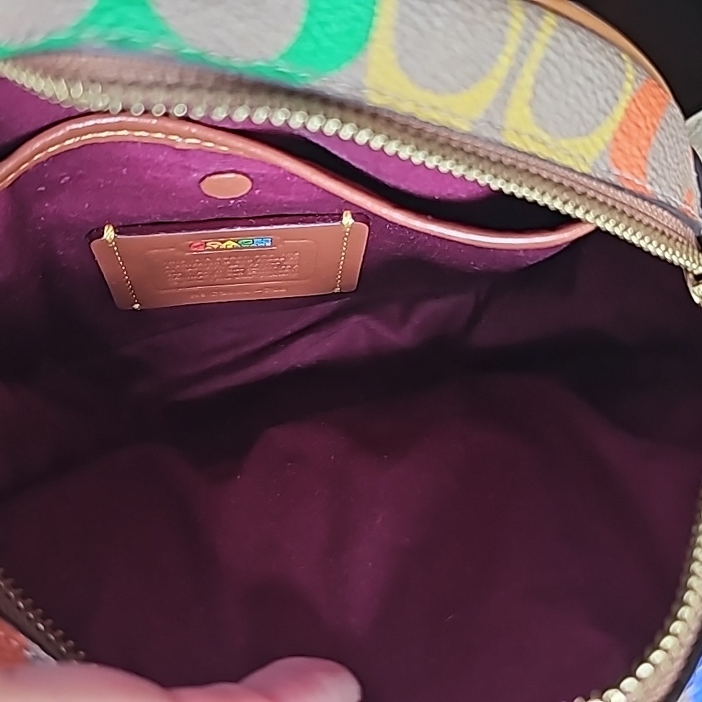 Coach Circle Crossbody In Rainbow Signature Pride Edition - Picture 6 of 11
